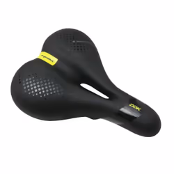 Selle city ergonomic élastomère noir à memoire de forme avec trou central Newton