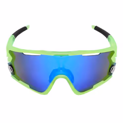 Lunettes vélo nagas monture 2 verres interchangeables solaire bleu et eclairant orange livré dans boîte souple - possible com ...