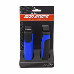 Poignées VTT Newton Rubber - Noir/Bleu - 125 mm - Adulte - Homme