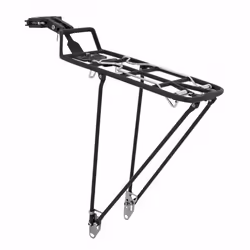Porte-bagages arriere a fixation rapide alu noir sur tige de selle - avec tringles compatible tout velo et demontable sans ou ...