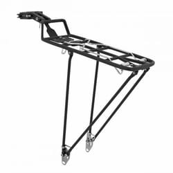 Porte-bagages arriere a fixation rapide alu noir sur tige de selle - avec tringles compatible tout velo et demontable sans outil Pletscher Quick Rack