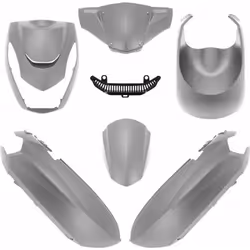 Carrosserie-carenage scoot adaptable peugeot 50 kisbee 2t et 4t tous modeles (nouveau 2018+ + ancien modele 2010+2017) gris m ...