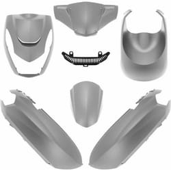 Carrosserie-carenage scoot adaptable peugeot 50 kisbee 2t et 4t tous modeles (nouveau 2018+ + ancien modele 2010+2017) gris mat