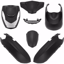 Carrosserie-carenage scoot adaptable peugeot 50 kisbee 2t et 4t tous modeles (nouveau 2018+ + ancien modele 2010+2017) noir m ...