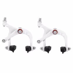 Paires d'etriers frein route-fixie alu blanc peint pour roue Newton