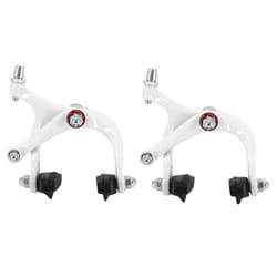 Paires d'etriers frein route-fixie alu blanc peint pour roue Newton