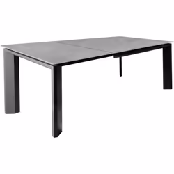 Table extensible 140/200 cm en céramique gris clair béton - MATRIX