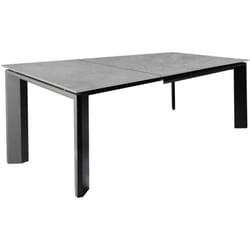 Table extensible 140/200 cm en céramique gris clair béton - MATRIX