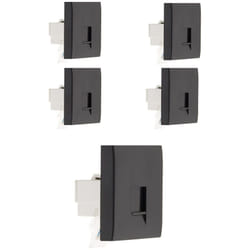 Zenitech - Lot de 5 prises téléphone RJ45 cat.5 - Moteur seul - Noir - Simplea