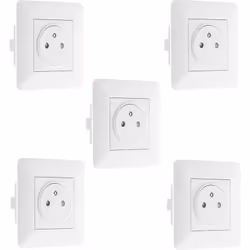 Caractéristiques de la prise de courant affleurante 2P+T 16A simple blanc - Artezo - Zenitech : Modèle : prise affleurante 2P ...