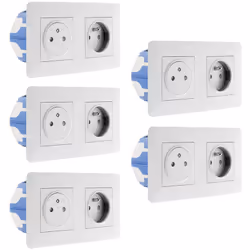 Double prise affleurante 2P+T 16A précâblée livrée avec boîte d'encastrement - Artezo La gamme Artezo offre un large choix de ...