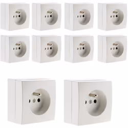 Description générale Le lot de 10 prises 2 Pôles + Terre de la gamme Bel'Vue est conçu pour assurer une connexion électrique  ...