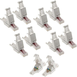Lot de 100 fiches RJ45 CAT 6 sans outil - Blanc - Zenitech