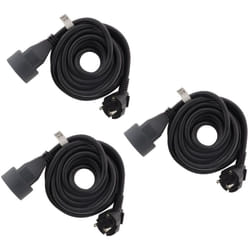 Zenitech - Lot de 3 prolongateurs 16A HO5VV-F 3G1,5mm² - Noir 3m