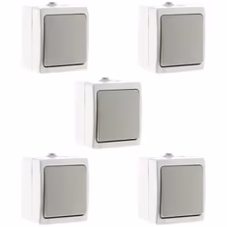 Va & Vient simple Gris Clair - IP54 Ce va-et-vient de couleur gris clair vous permet d'allumer ou d'éteindre un appareil élec ...
