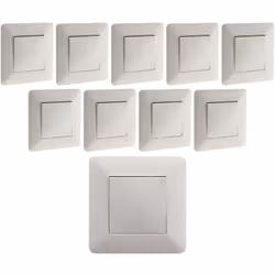 Gamme ARTEZO Interrupteur en Va et Vient 10A max Puissance maximum 2300W sous 230V. Installation encastrée sur tout type de b ...