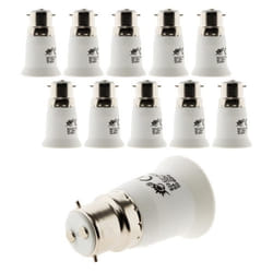 Adaptateur de douille - ZENITECH - B22 vers E27 - Lot de 10 - Blanc - Intérieur