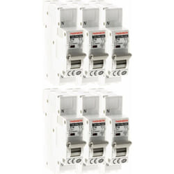 Thomson - Lot de 6 disjoncteurs à connexions automatiques ph+n - 16A nf