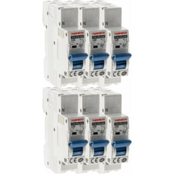 Thomson - Lot de 6 disjoncteurs à connexions automatiques ph+n - 20A nf