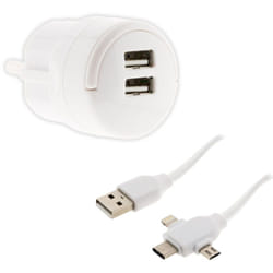 Câble usb universel USB-C/Micro usb + double chargeur usb Zenitech