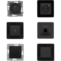 Zenitech - Set de 2 prises 16A + 2 interrupteurs va et vient + prise RJ45 + prise tv - idéal T3
