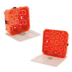 Set de 2 boîtes de dérivation cloison sèche - vis + couvercle ajustable - Zenitech
