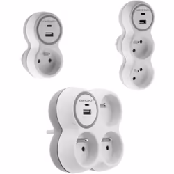 3 prises Boléa simple, double et triple 16A+ USB - Zenitech Caractéristiques de la prise Boléa 16A + USB simple, double + tri ...