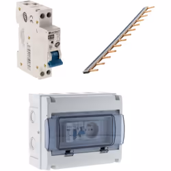 Peigne 13 modules + coffret électrique 8 modules + disjoncteur phase neutre 10A - 3kA - Zenitech Caractéristiques du peigne 1 ...