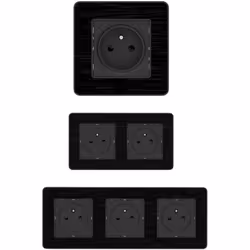 Zenitech - Set de 3 prises 2P+T simple, double et triple