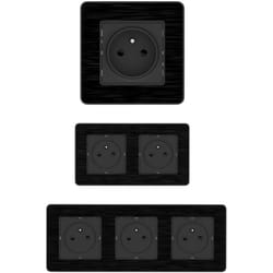 Zenitech - Set de 3 prises 2P+T simple, double et triple