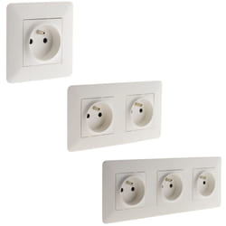 Zenitech - Prise 2P+T 16A + double prise + triple prise - Simplea