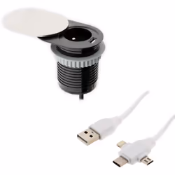 Bloc prise encastrable compact clapet Otio + câble USB universel Zenitech OFFERT ! Caractéristiques du bloc prise encastrable ...