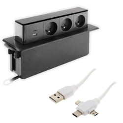 Otio - Multiprise encastrable 16A + câble usb universel Quick Charge offert - Zenitech