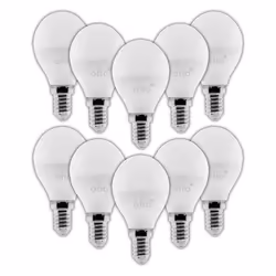 Lot de 10 ampoules connectées WIFI LED Globe E14 55W - Otio