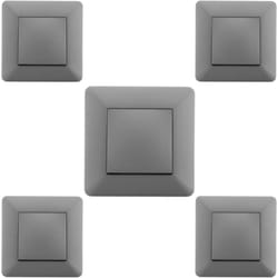 Zenitech - Lot de 5 interrupteurs va et vient - Titanium - Artezo