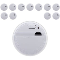 Otio - Lot de 12 détecteurs de fumée autonomie 3 ans - pile et accessoires