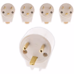 Cette fiche électrique mâle 2P+T 20A de couleur blanche avec sortie coudée permet une puissance max de 4000W sous 230V~. Cert ...