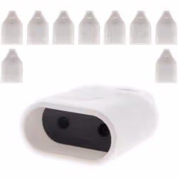 Fiche femelle 2P 6A - Blanc - Zenitech Fiche électrique femelle 2P+T 6A de couleur blanche avec sortie droite Convient pour c ...