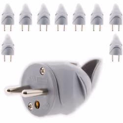 Fiche mâle coudée 16A 2P+T Gris - Zenitech Couleur : Grise Convient pour câble électrique HO5VV-F 3G1/3G1,5mm² Puissance max  ...