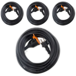 Zenitech - Lot de 4 prolongateurs pour chantier HO7RN-F 16A 3G2,5mm² 10m - Noir