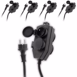 Caractéristiques du boitier de dérivation 4 prises IP44 - Zenitech : Modèle : boitier de dérivation 4 prises Câblé en H07RN-F ...
