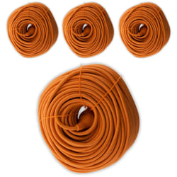 Zenitech - Lot de 4 prolongateurs jardin 16A HO5VV-F 3G1,5mm² 2P+Terre 50m - Orange