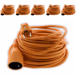 Prolongateur jardin 16A HO5VV-F 3G1,5 2P+Terre 25m - Orange - Zenitech Idéale pour tous vos travaux à l'extérieur, cette rall ...