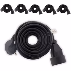 Rallonge 3m noir. HO5VV-F 3G1,5mm². Puissance maxi: 3680W sous 230V. Pour le branchements de vos appareils domestiques. Type: ...