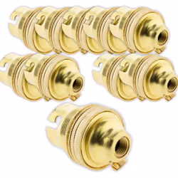 Douille B22 Laiton bague borne de terre - Double - Zenitech Douille pour culot B22 en laiton avec double bague et borne de te ...