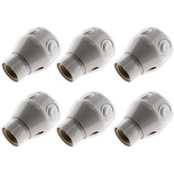 Zenitech - Lot de 6 douilles orientables E27 - Blanc