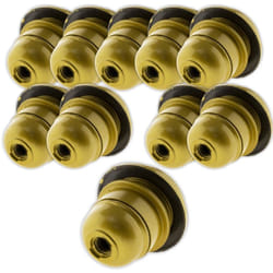 Lot de 10 douilles E27 + bague - doré Zenitech