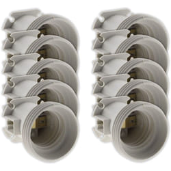 Zenitech - Lot de 200 douilles de chantier E27 - Blanc