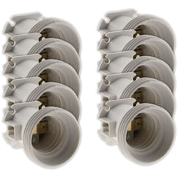 Zenitech - Lot de 50 douilles de chantier E27 - Blanc