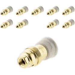 Zenitech - Lot de 10 douilles E14 Laiton bague porcelaine borne de terre